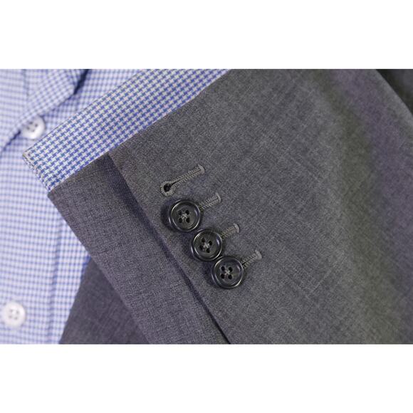 Peter Millar Men's Solid Gray 2-Btn Wool Blazer Jacket 41R - Picture 7 of 12